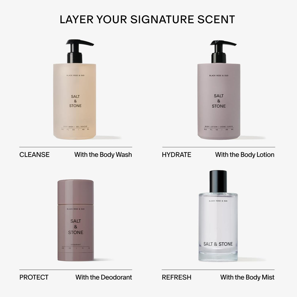Salt and Stone cruelty-free vegan packaging signals clean ingredients commitment.