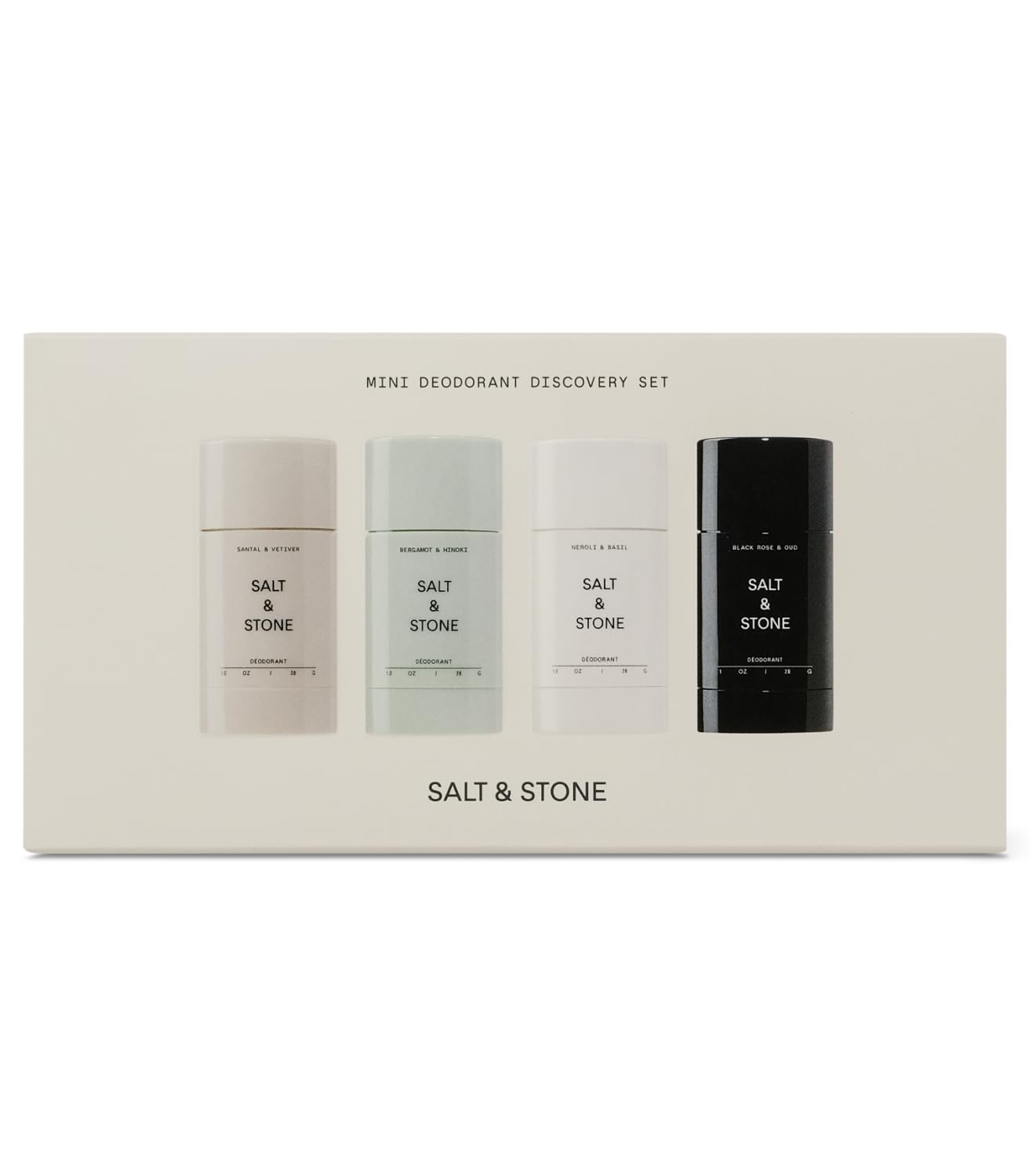 Salt & Stone cruelty-free certification shown with vegan ingredients.
