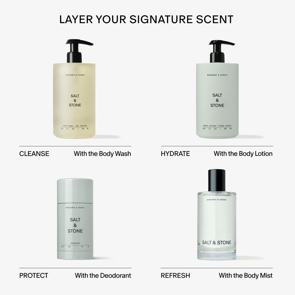 Salt & Stone scent collection highlights four signature aromas.