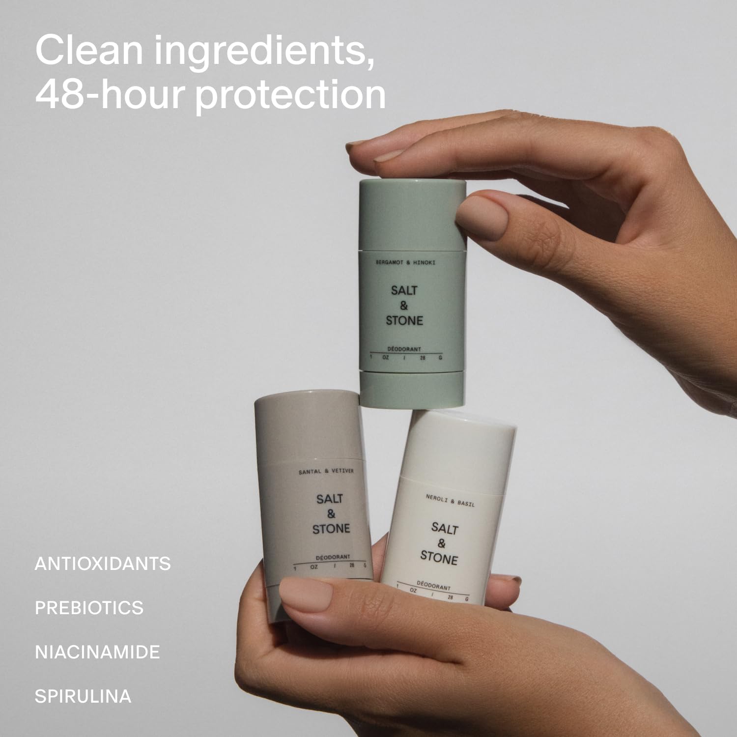 Salt & Stone mini discovery set showcases four scent options.