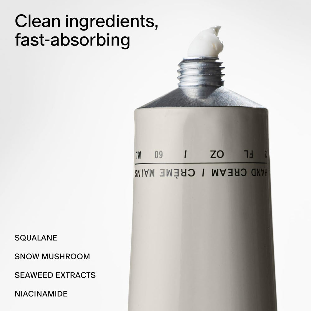 Salt & Stone hand cream being applied to hands for quick hydration