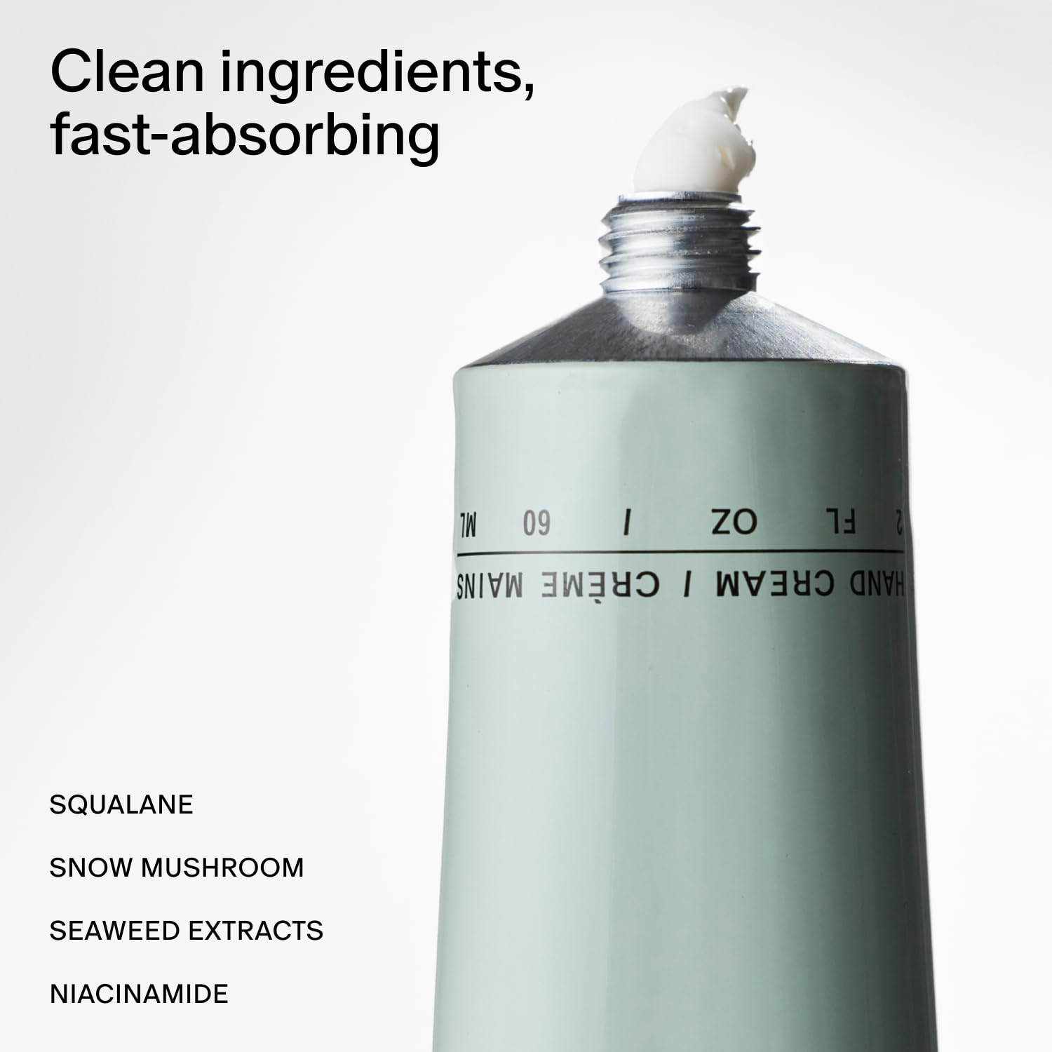 Salt & Stone Hand Cream application close-up shows creamy texture for instant comfort.
