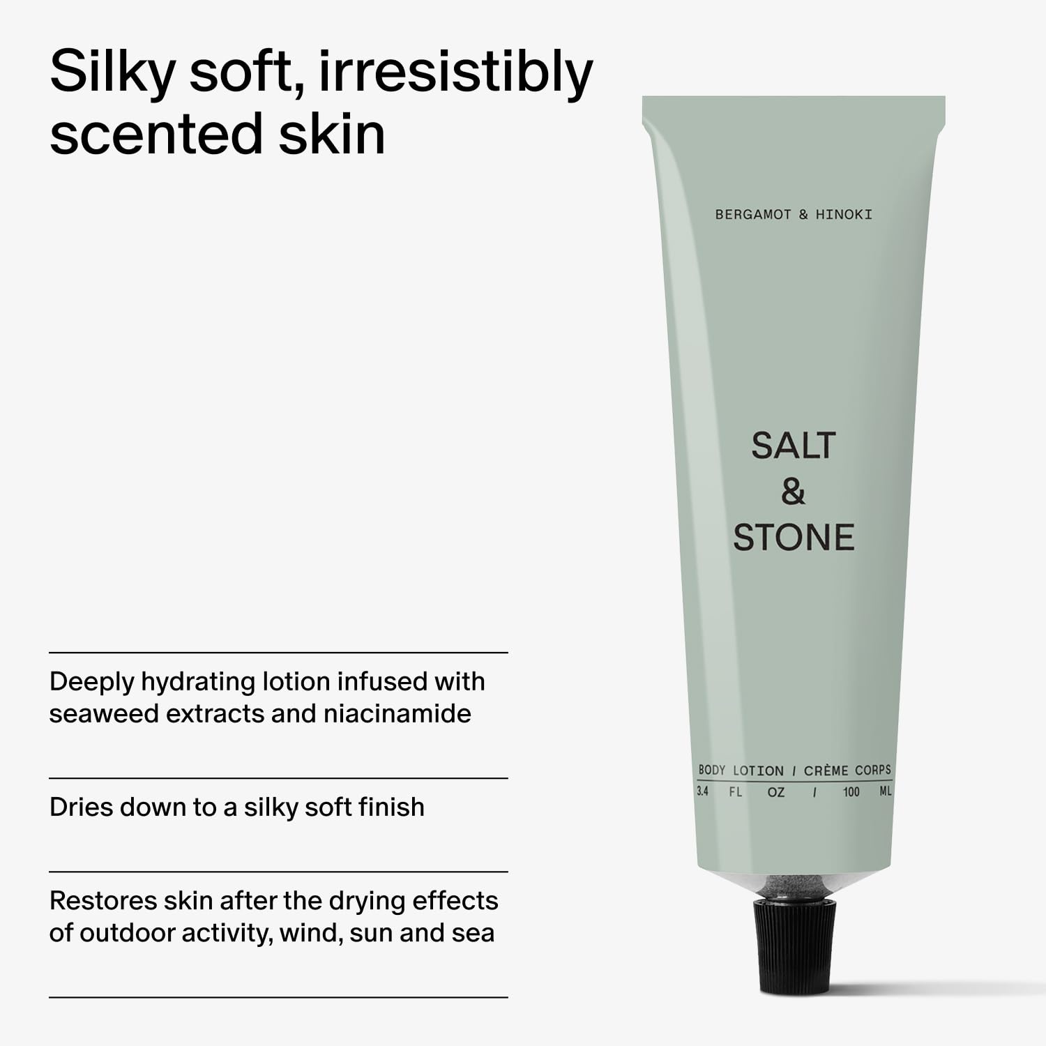 Salt & Stone cruelty-free Leaping Bunny packaging communicates ethical skincare choices.