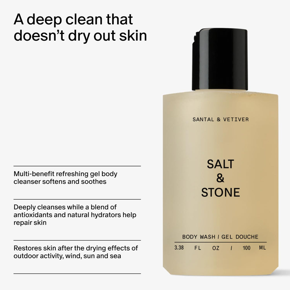 Salt & Stone mini discovery set collection image showcasing four scent options.