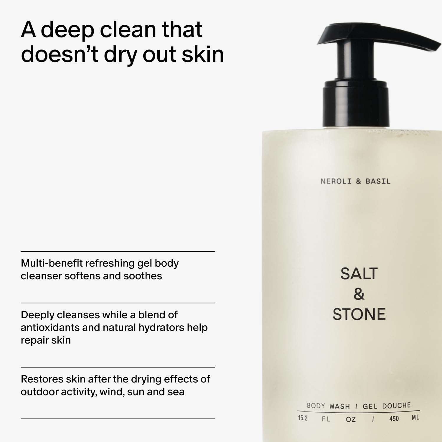 Salt & Stone Neroli Basil prebiotics illustrate skin-balancing ingredients