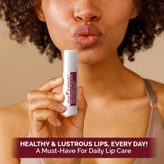 Salt Range natural-solution lip balm application demonstrates smooth glide and non-greasy finish.