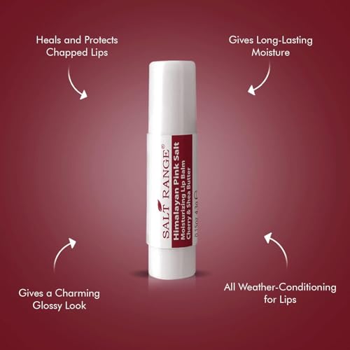 Salt Range natural-solution lip balm cherry extract softens lips with gentle plump.