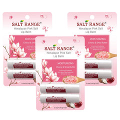 Salt Range natural-solution lip balm packaging shows compact, travel-ready tube for on-the-go hydration.