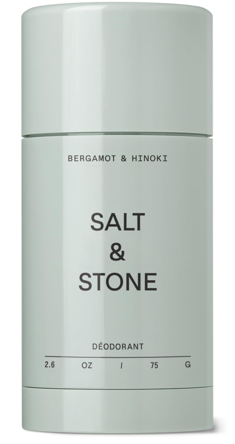 Salt & Stone aluminum-free deodorant bottle shows clear protection.
