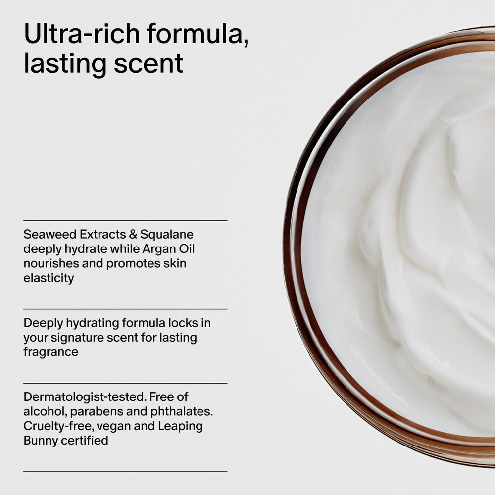 Argan oil emphasis in Salt & Stone Body Cream for elasticity