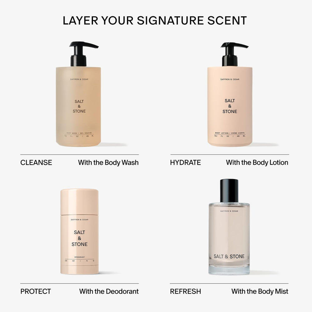 Salt & Stone vegan cruelty-free label signals clean, ethical skincare.
