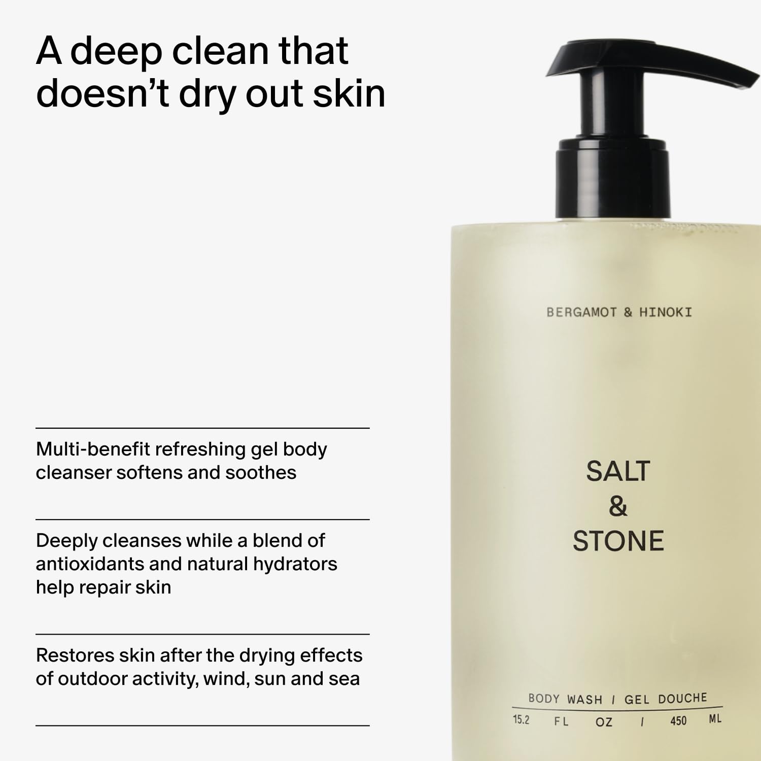 Salt & Stone recyclable packaging accentuates sustainable, responsible beauty choice.