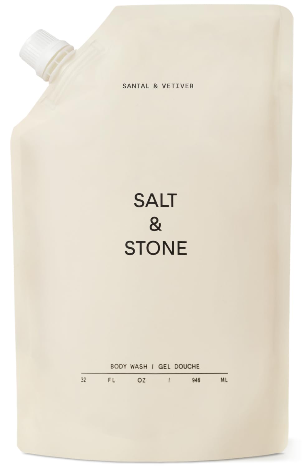 Salt & Stone Santal & Vetiver pour delivers rich lather and deep hydration