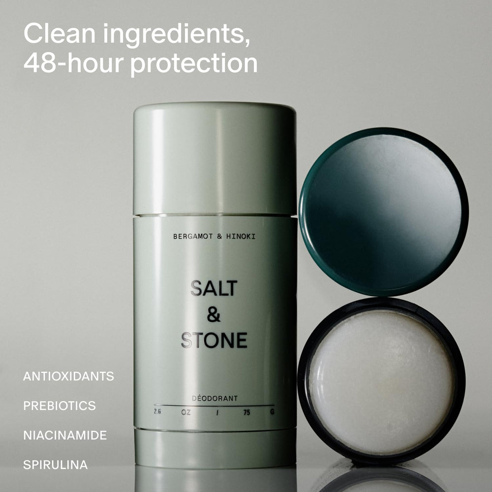 Salt & Stone deodorant application glide for smooth, transfer-free use.