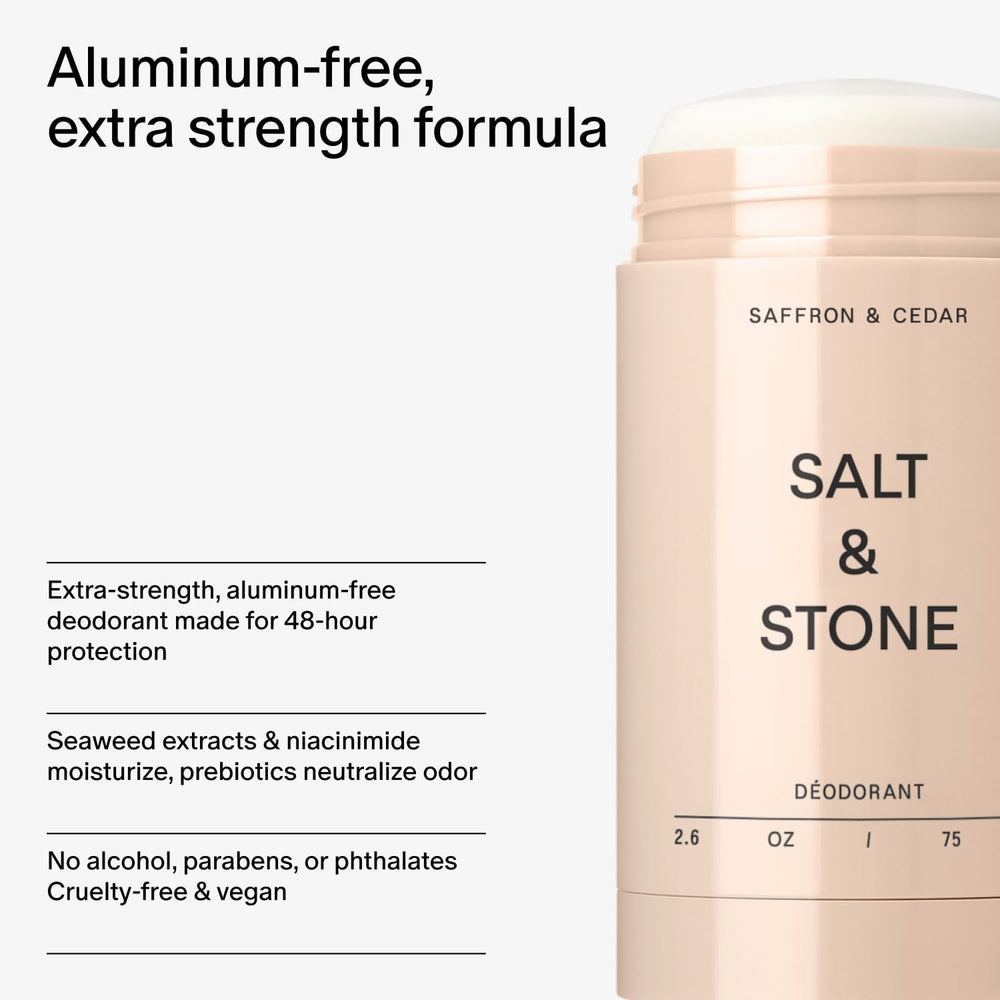 Salt & Stone Leaping Bunny cruelty-free certification on packaging