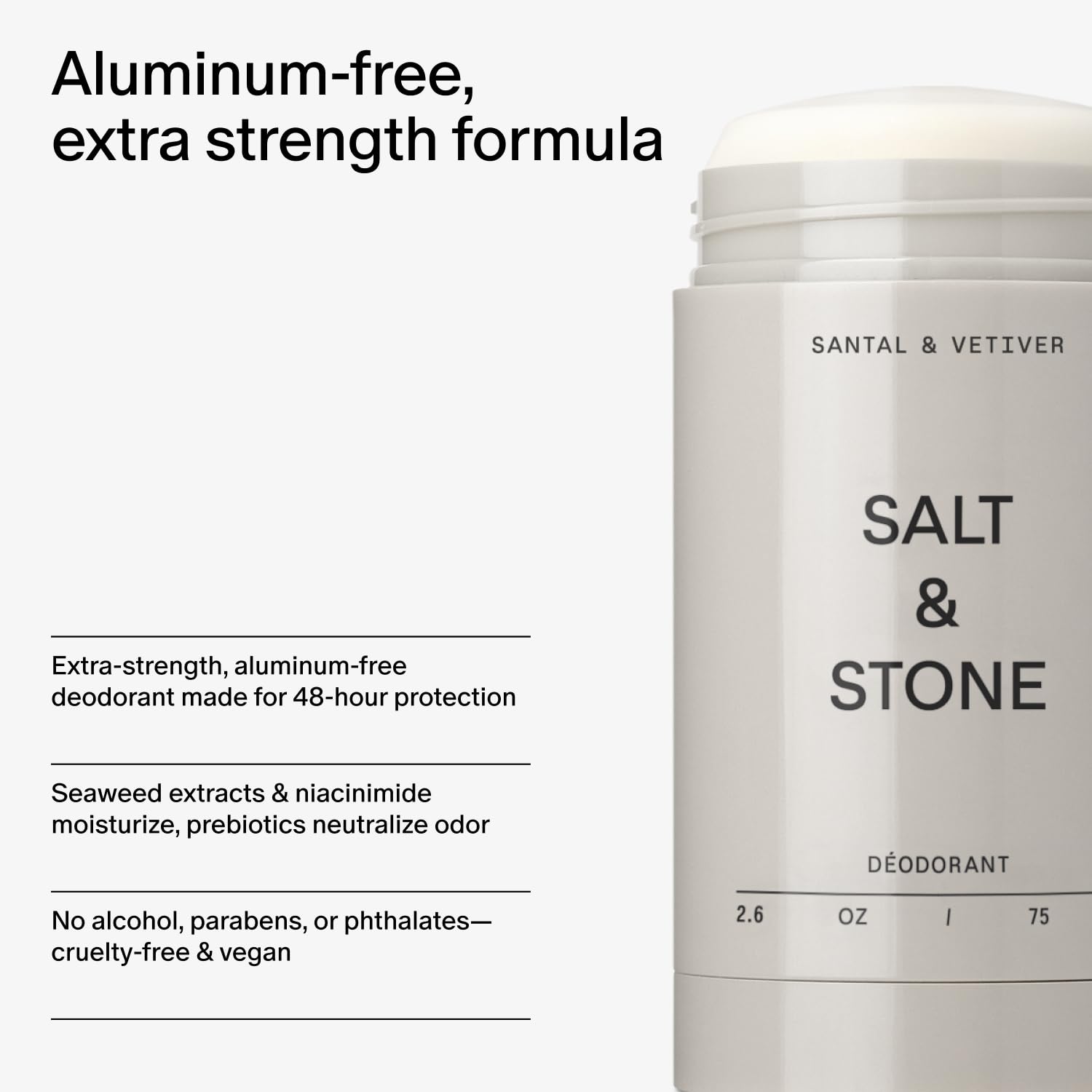 Salt & Stone niacinamide supports healthy looking underarm skin.