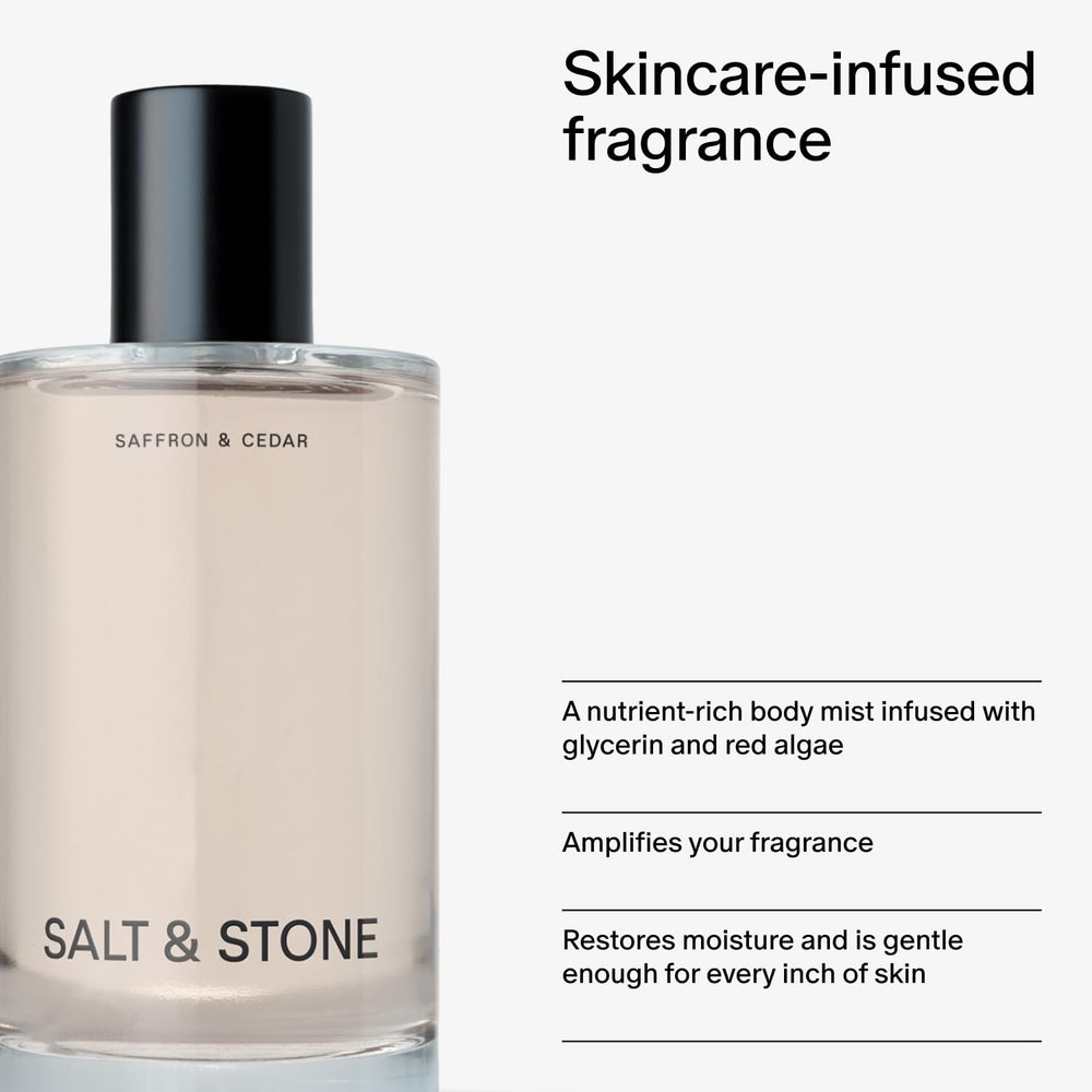 Salt & Stone vegan cruelty-free badge signals clean ingredients and responsible skincare.