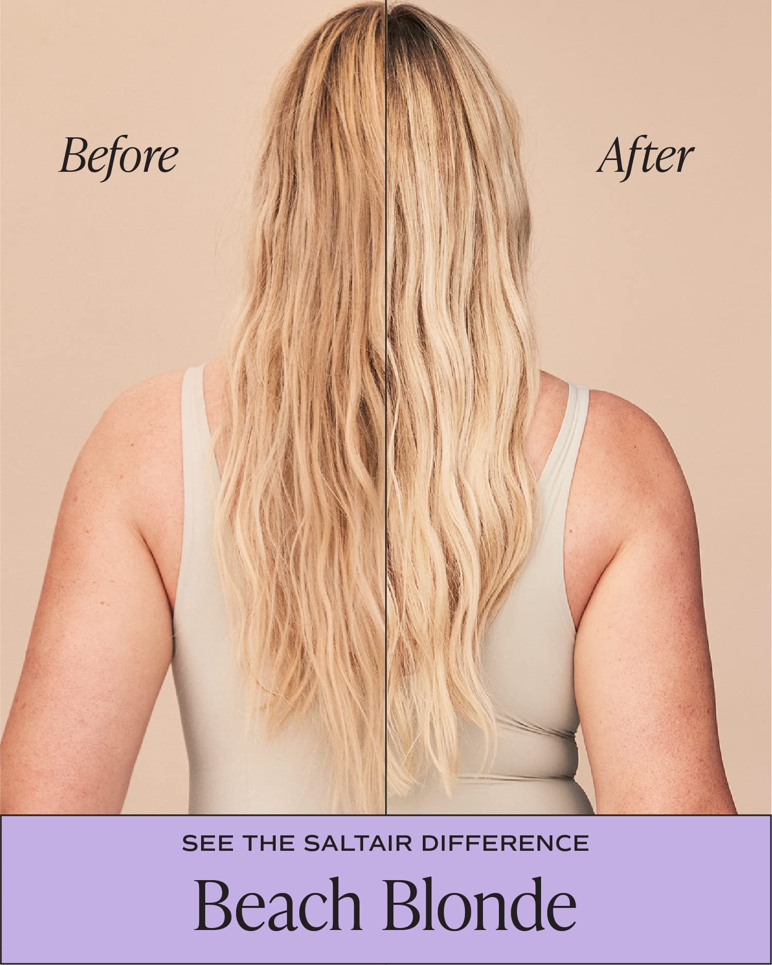 Saltair Beach Blonde set displayed on sink for an easy routine.