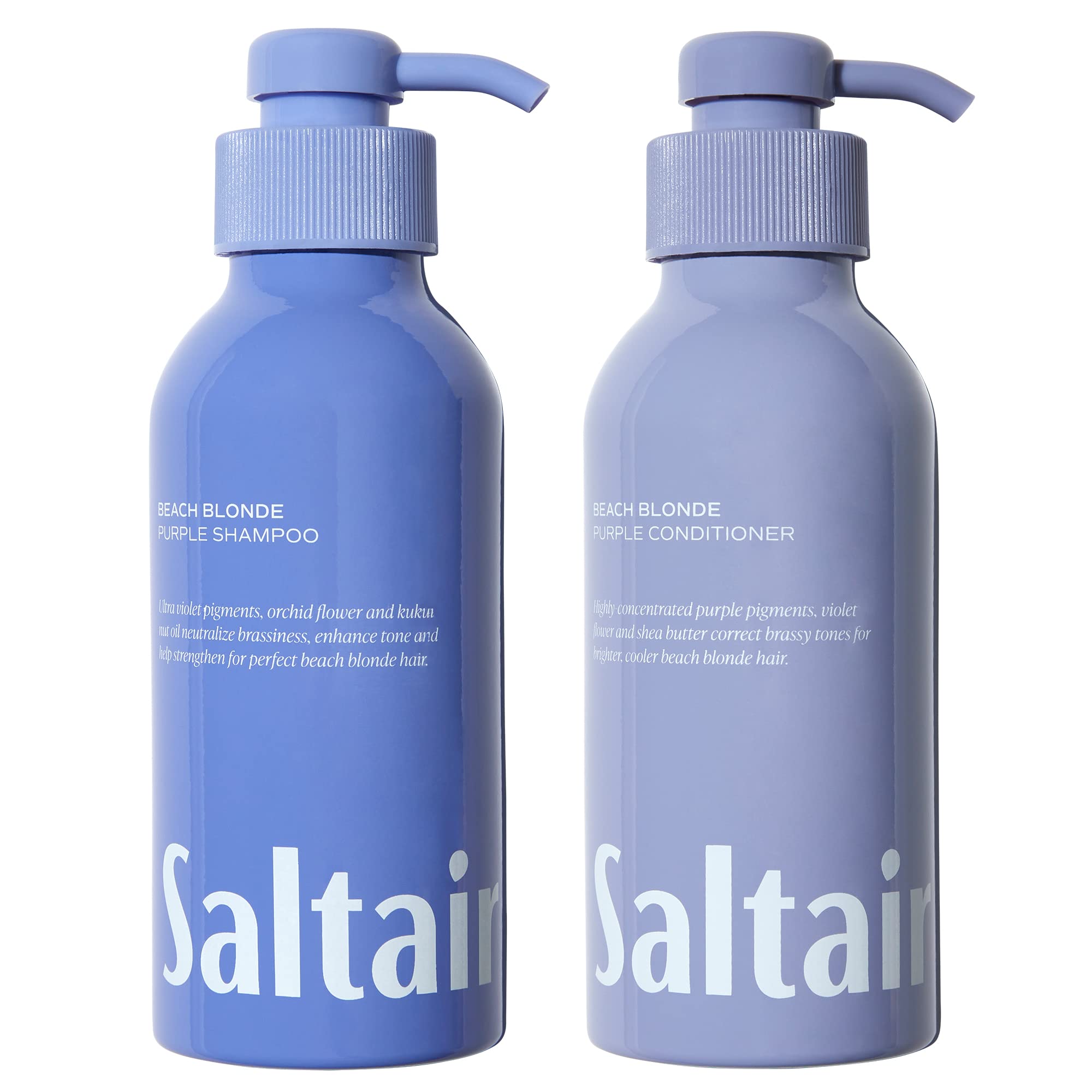 Saltair Beach Blonde Shampoo bottle showcasing color-preserving cleansing.