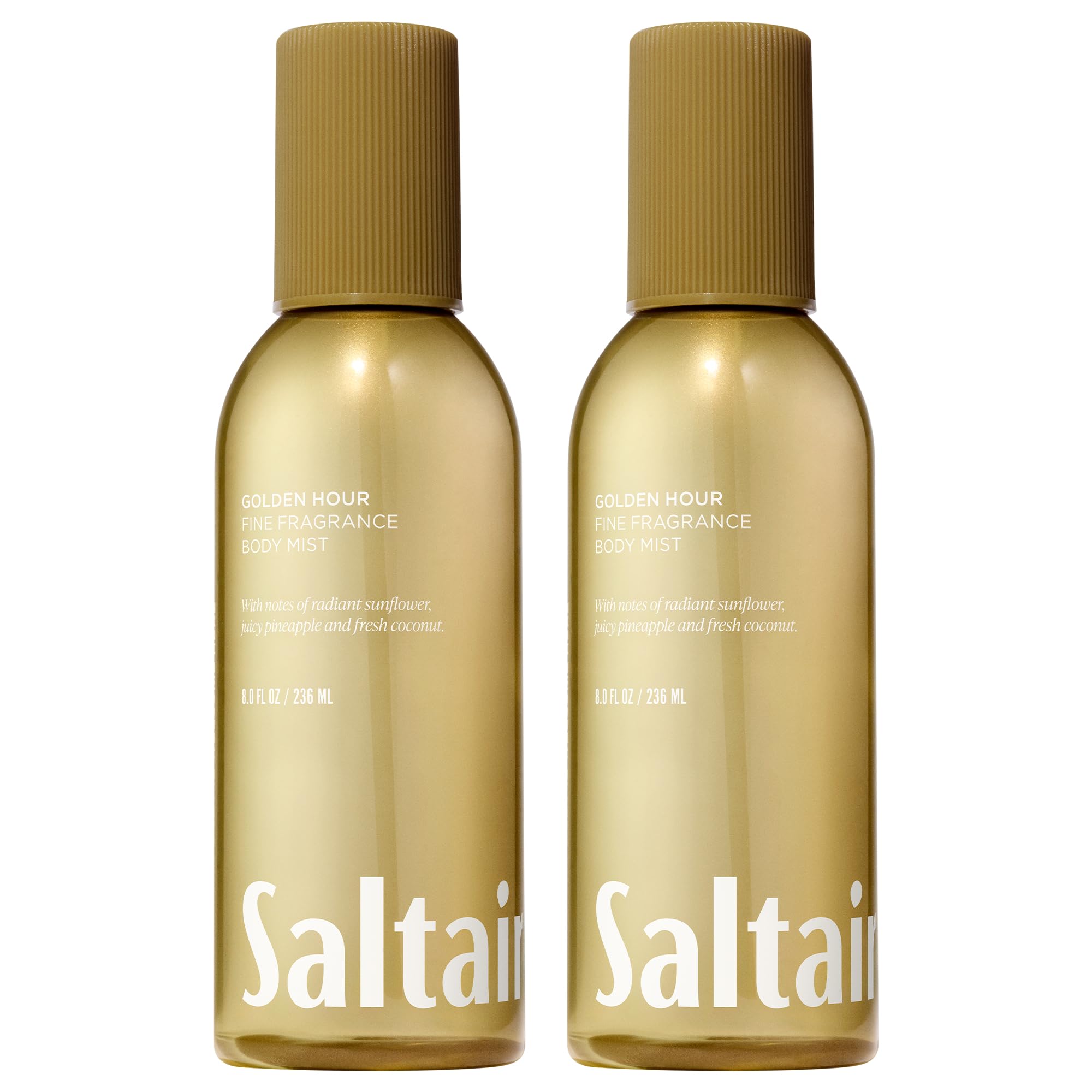 Saltair Body Mist Golden Hour bottle front view showing tropical scent profile.