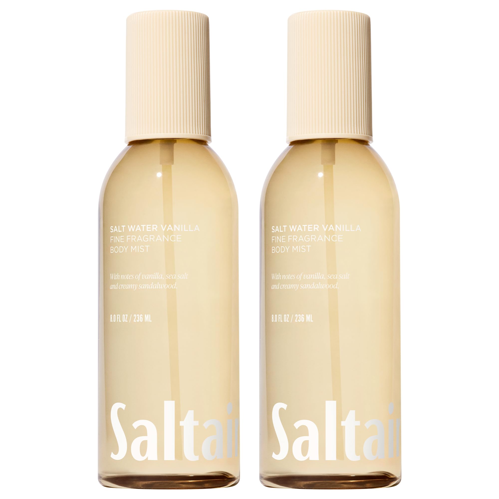 Saltair Body Mist two-pack bottles on display for convenient everyday fragrance use.