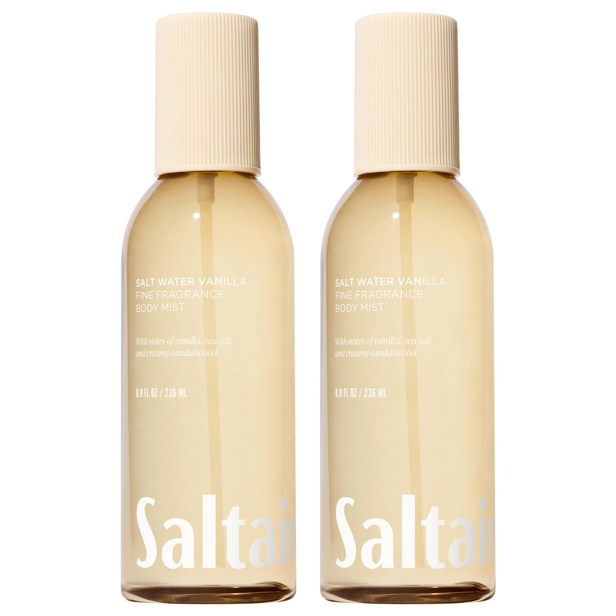 Saltair Body Mist two-pack bottles on display for convenient everyday fragrance use.