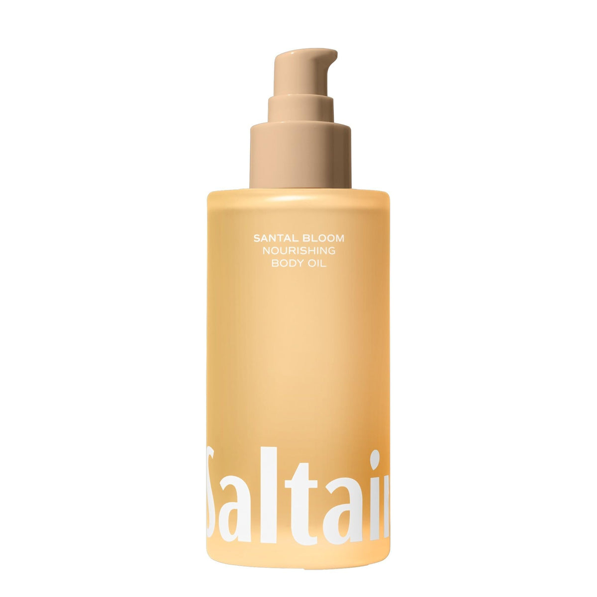 Saltair Body Oil bottle with pump for easy after-shower hydration.