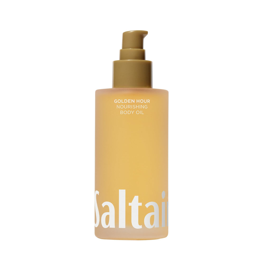 Saltair Body Oil bottle with pump for easy, non-greasy hydration.