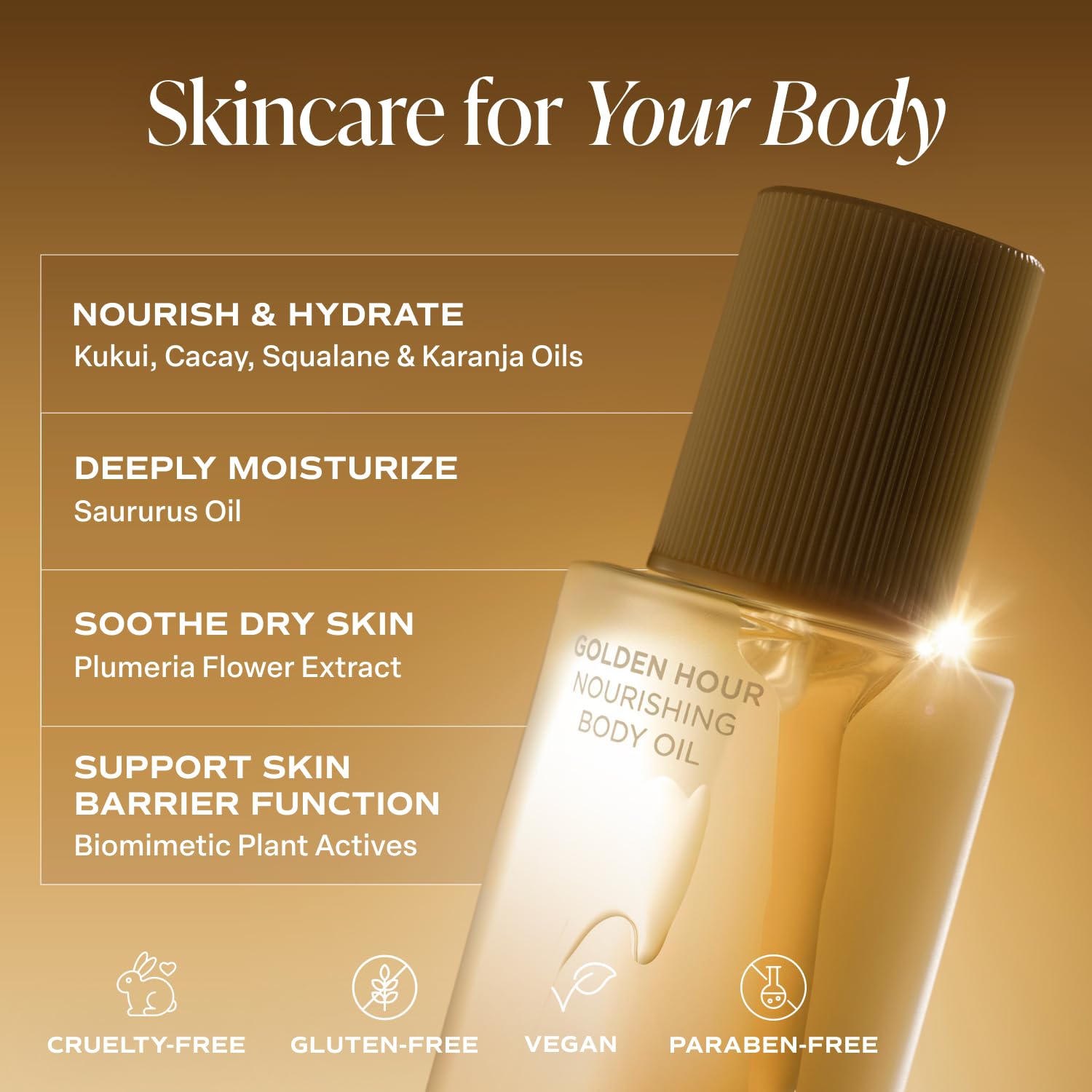 Saltair Body Oil fragrance Golden Hour evokes tropical sun-kissed mood.