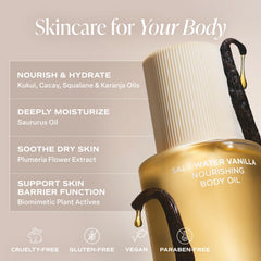Saltair Body Oil texture is smooth and non-greasy on skin.