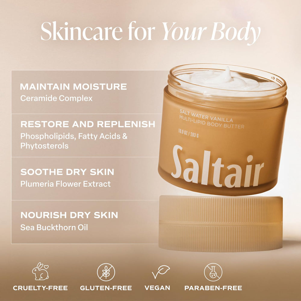 Saltair Ceramide Complex application swatch highlights barrier-friendly moisturization
