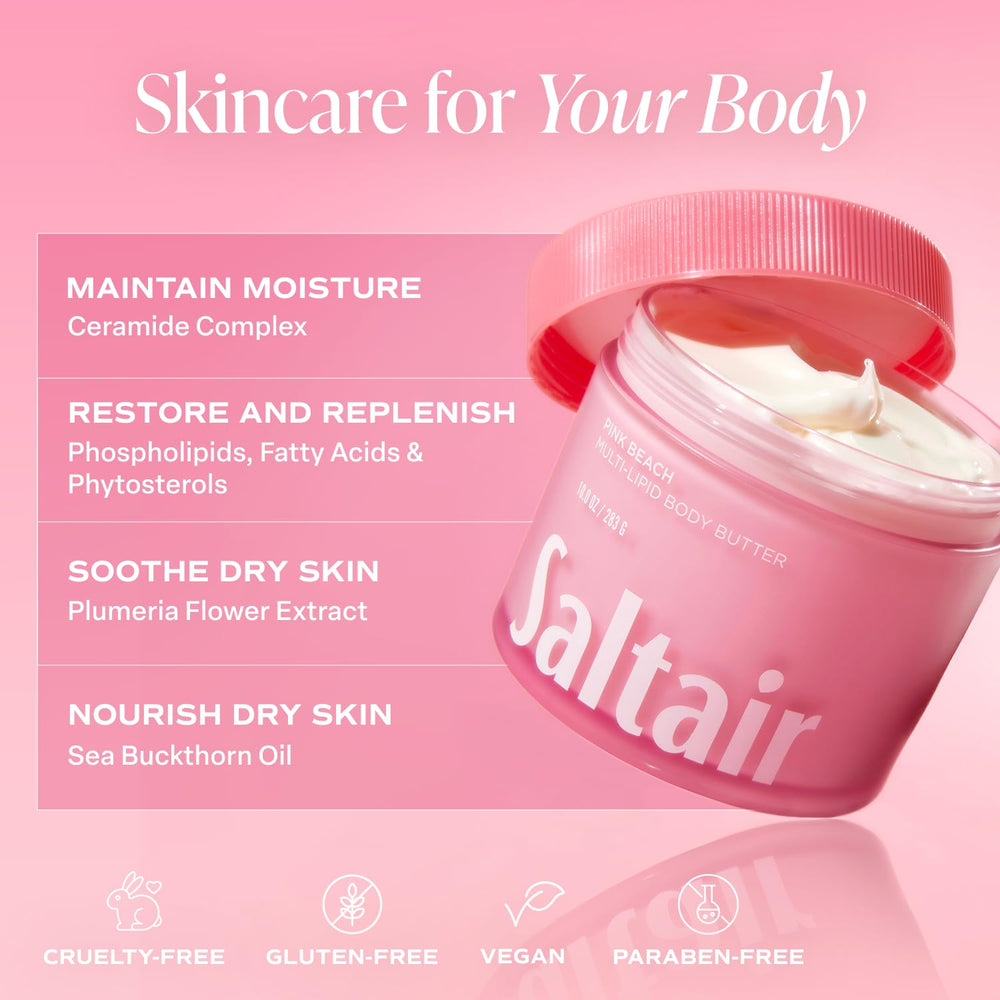Saltair ceramide complex close-up illustrates skin barrier support in action.