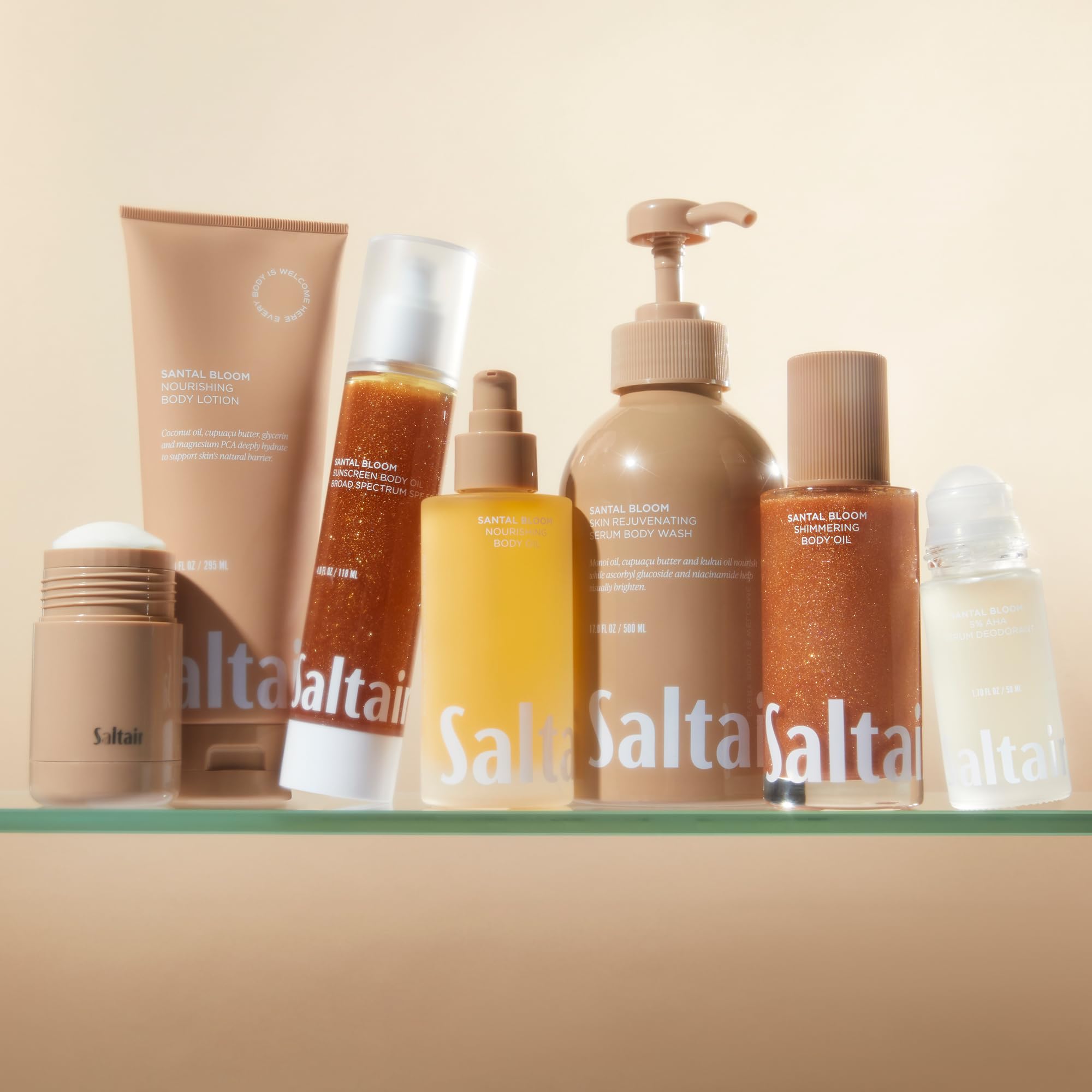 Saltair coconut and kukui oil scene highlighting nourishing oils.