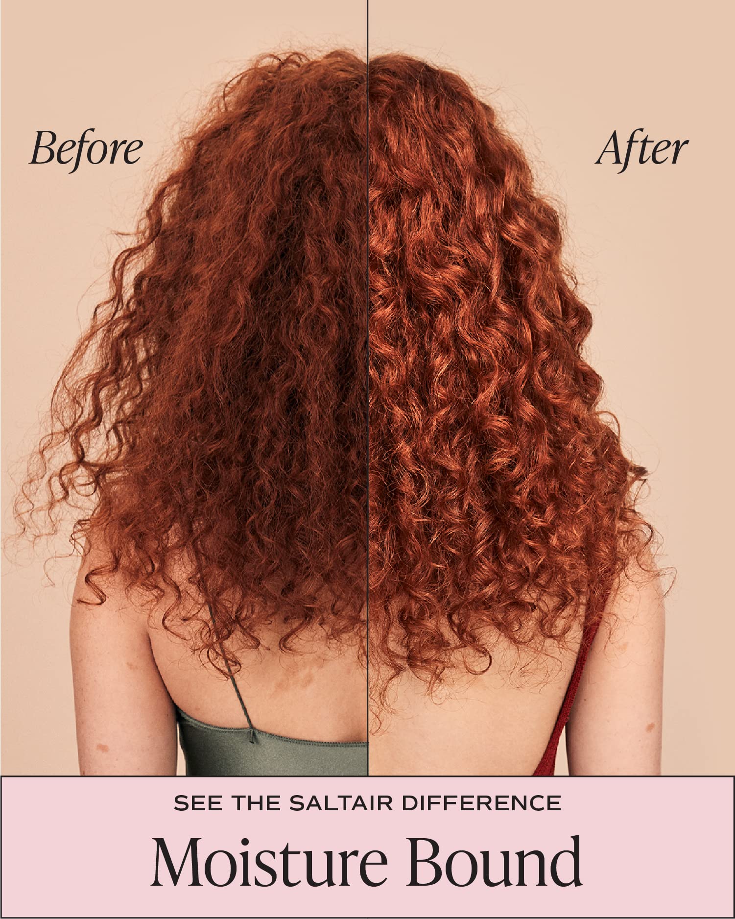 Saltair conditioner rinse scene illustrates gentle detangling and easy rinse.