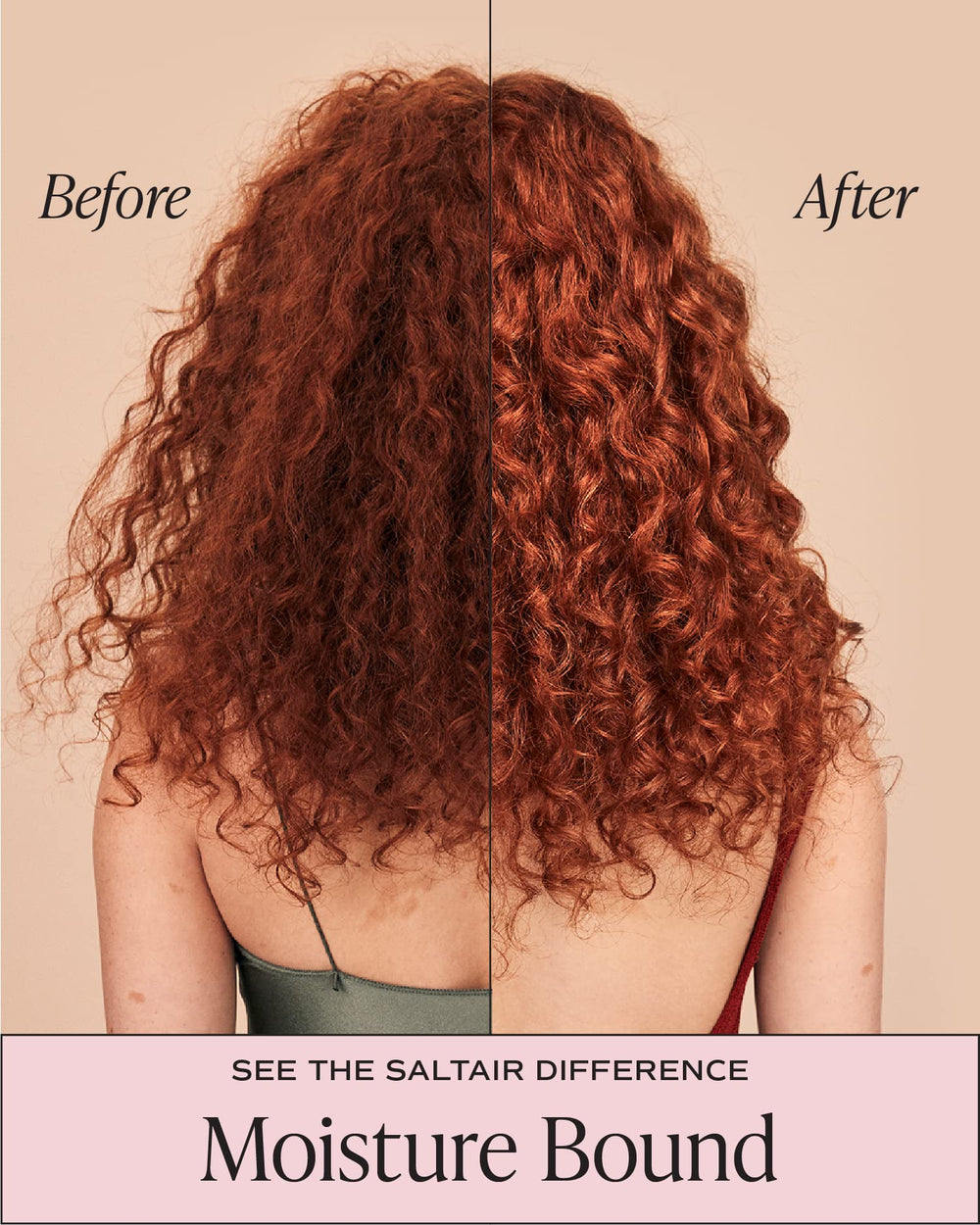 Saltair conditioner rinse scene illustrates gentle detangling and easy rinse.