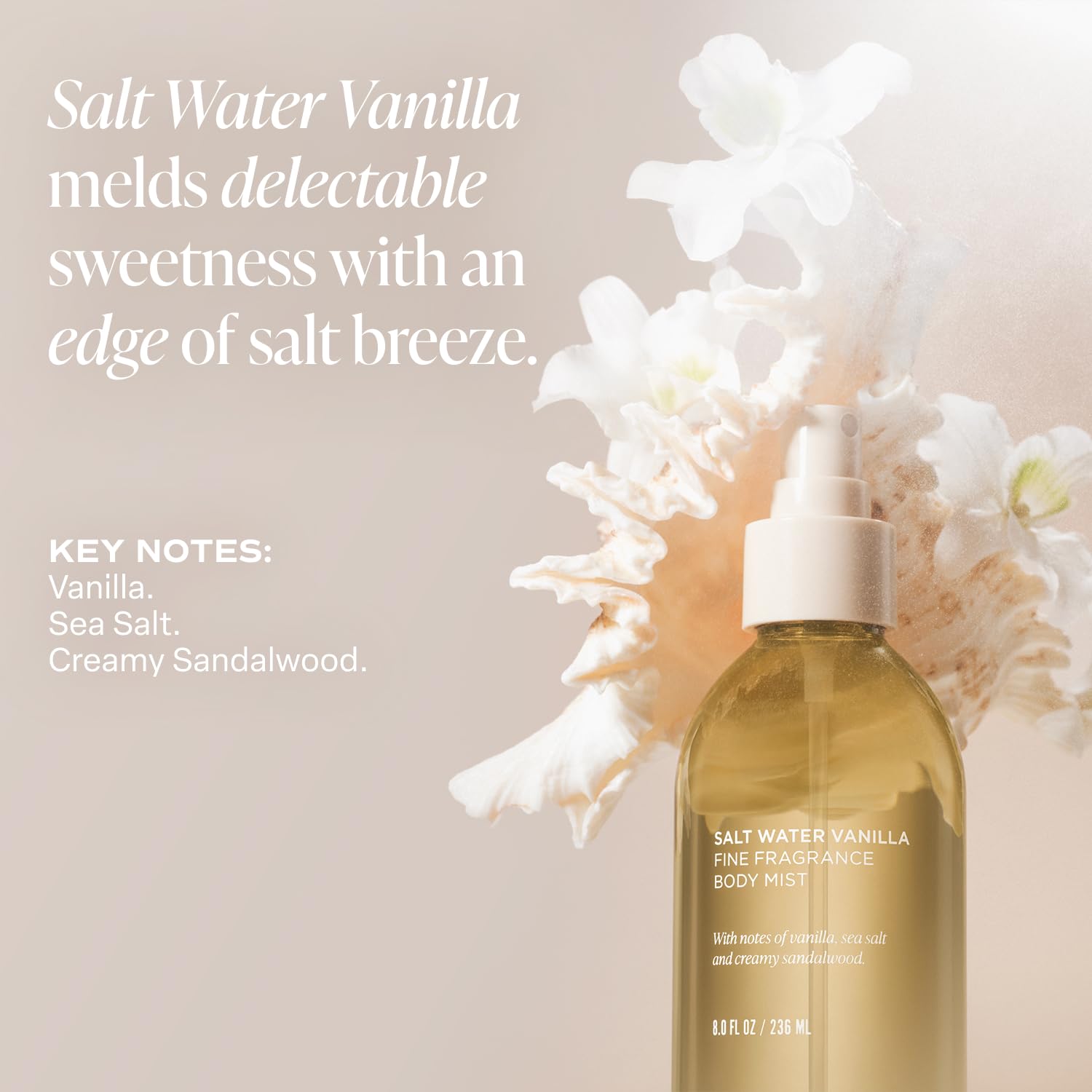 Saltair creamy sandalwood and sea salt note highlighting luxurious yet airy blend.