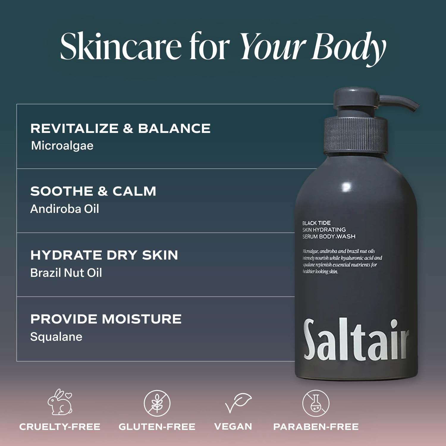 Saltair Cupuacu Butter infusion nourishes skin moisture and elasticity.