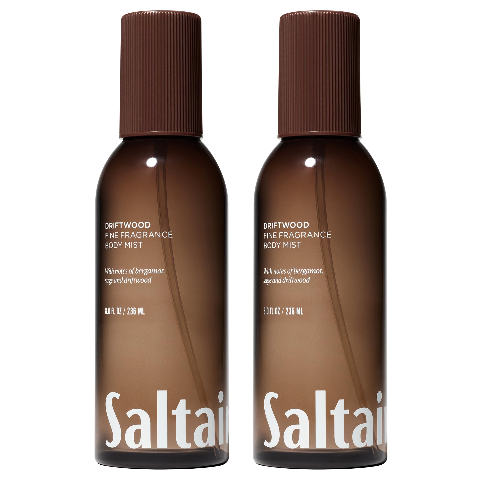 Saltair Driftwood Body Mist 2 Pack front view, vacation-ready fragrance