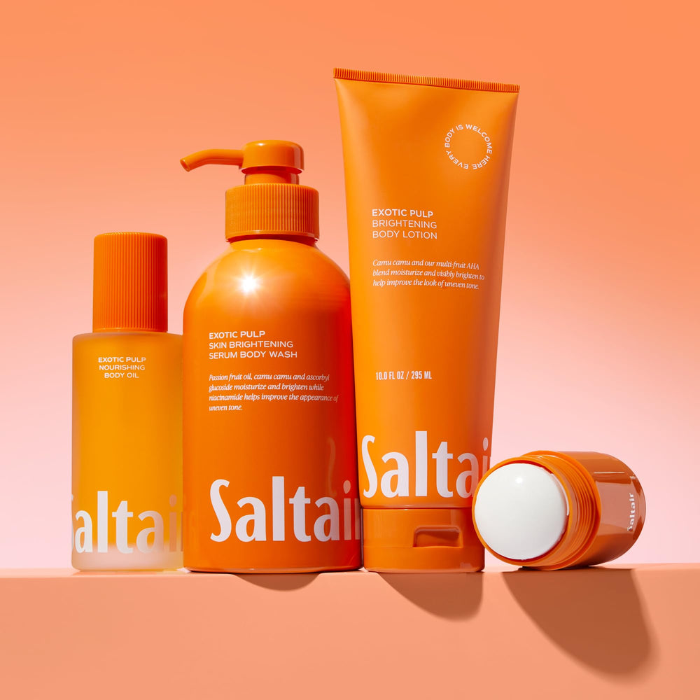 Saltair Exotic Pulp bathroom scene suggests a spa-like, relaxing daily routine.