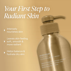 Saltair Golden Hour bottle highlights tropical notes for an uplifting shower.