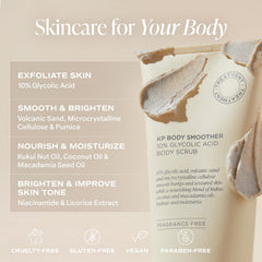 Saltair KP Body Scrub fragrance-free label signals sensitive-skin friendly formula.
