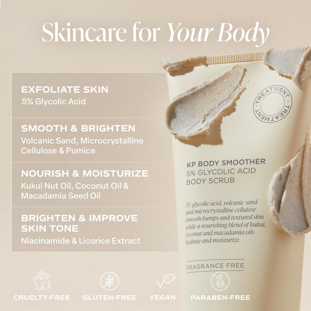 Saltair KP Body Scrub oils blend suggests nourishing moisturizers for hydrated skin.