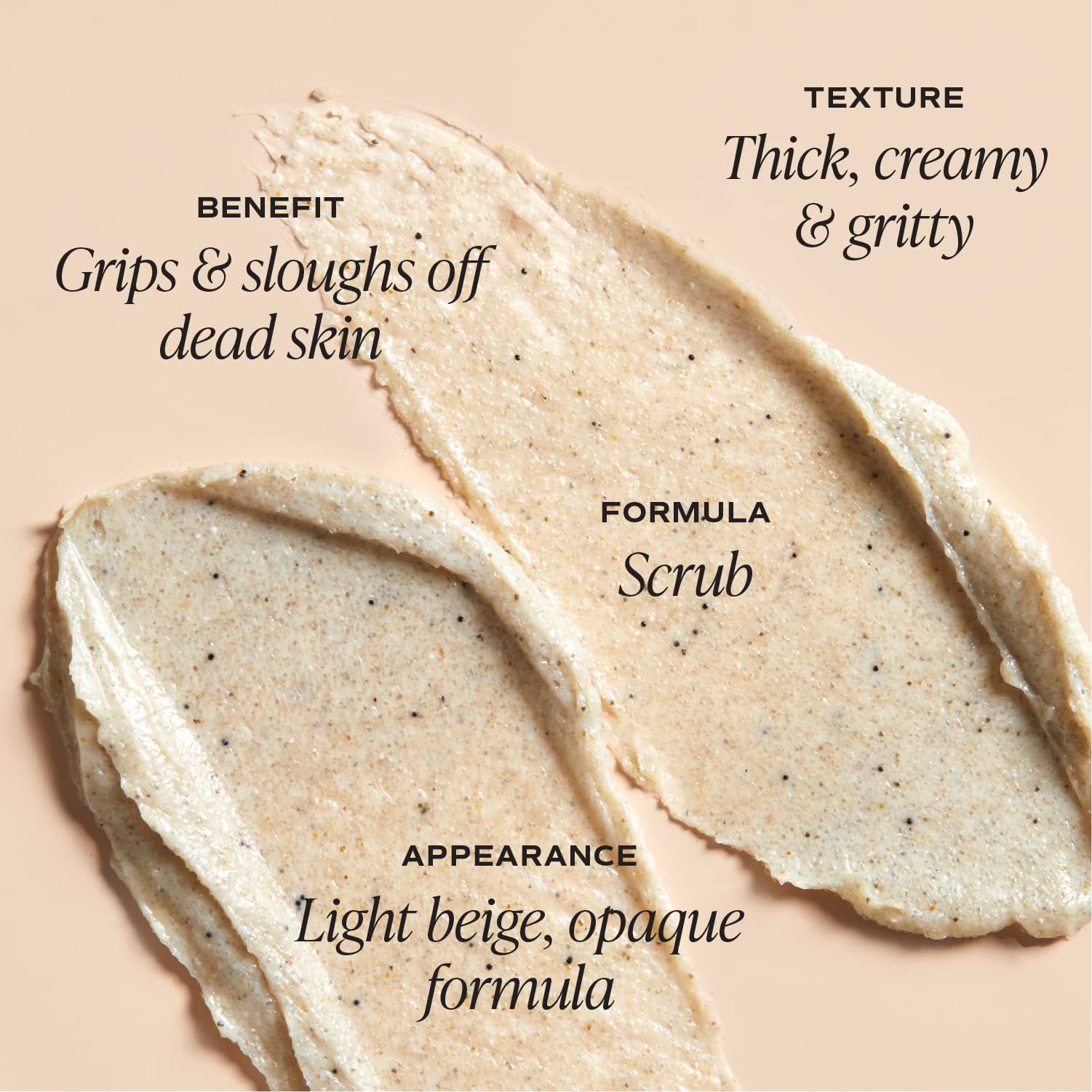Saltair KP Body Scrub texture closeup highlights volcanic sand for physical exfoliation.