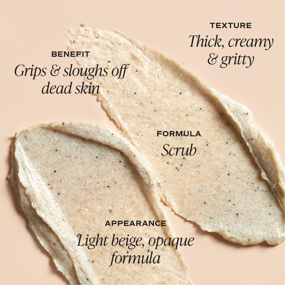 Saltair KP Body Scrub texture closeup highlights volcanic sand for physical exfoliation.