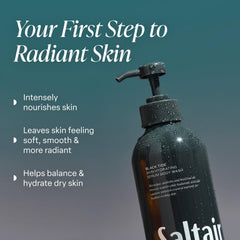 Saltair Monoi Oil drops highlight deep hydration for smoother skin.