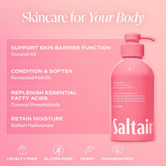 Saltair Monoi oil ingredient close-up highlights deep hydration and elasticity support.