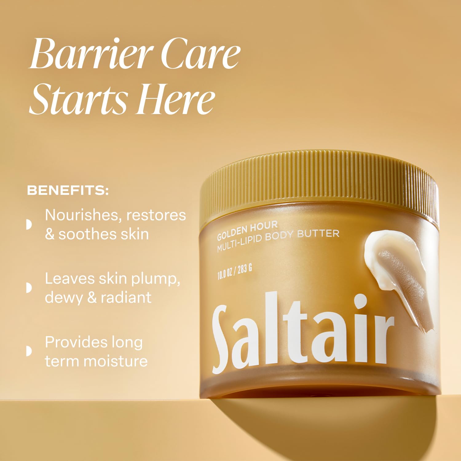 Saltair Multi-Lipid Body Butter ceramide complex close-up emphasizing barrier support