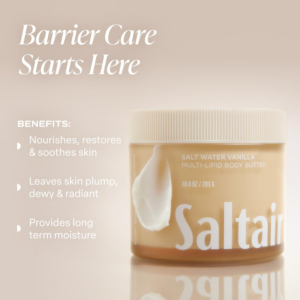 Saltair Multi-Lipid Hydration bottle demonstrates rich moisturizing formula