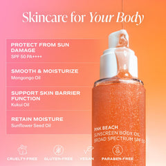Saltair Pink Beach fragrance bottle evokes island warmth and soft aroma.