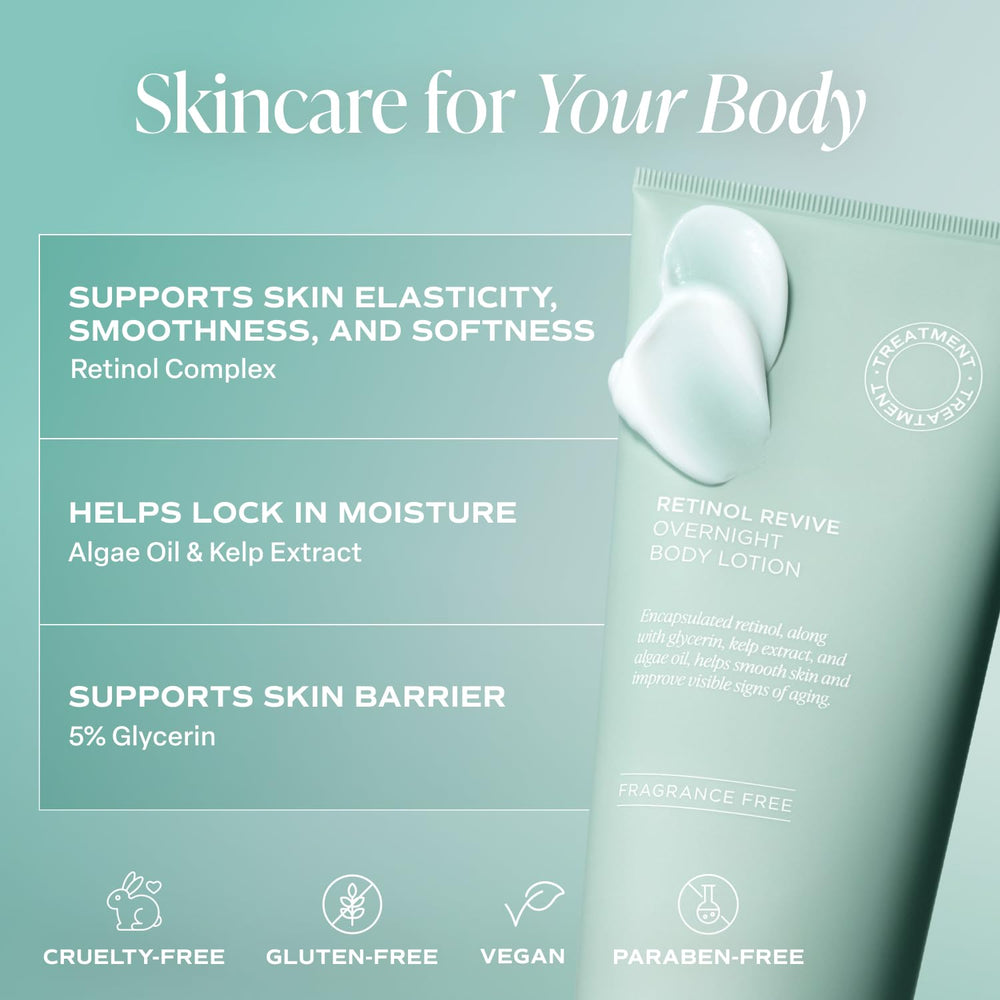 Saltair Retinol Revive Night Lotion ingredients with kelp and algae oil for moisture.